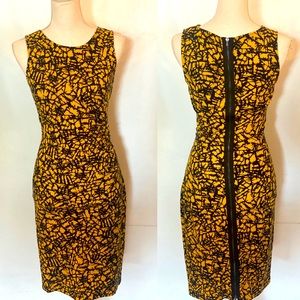 Kenneth Cole zipper back fitted dress